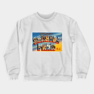 Greetings from Seaside Park New Jersey - Vintage Large Letter Postcard Crewneck Sweatshirt